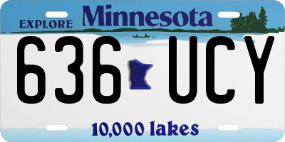 MN license plate 636UCY