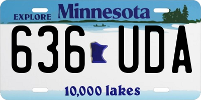 MN license plate 636UDA