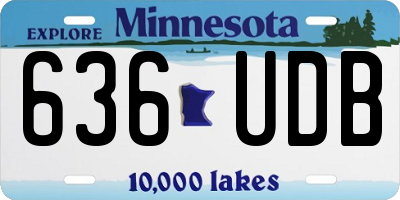 MN license plate 636UDB
