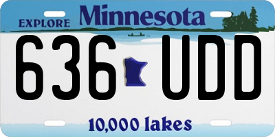 MN license plate 636UDD