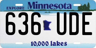 MN license plate 636UDE
