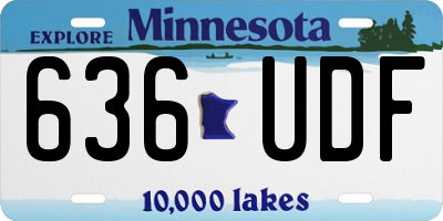 MN license plate 636UDF
