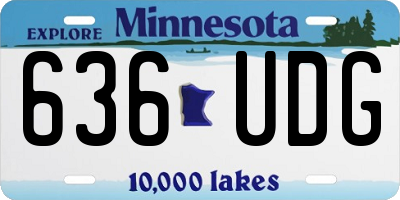 MN license plate 636UDG