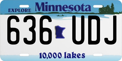 MN license plate 636UDJ