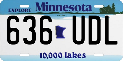 MN license plate 636UDL