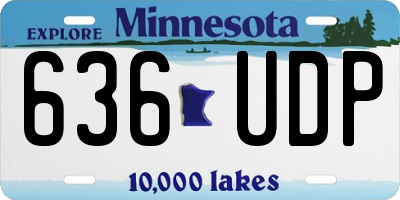 MN license plate 636UDP