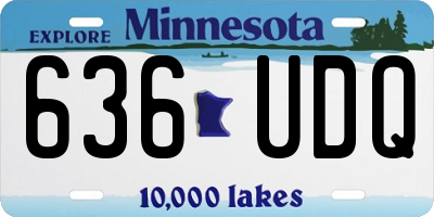 MN license plate 636UDQ