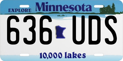 MN license plate 636UDS