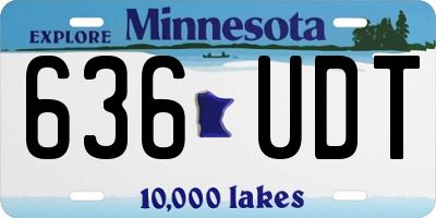 MN license plate 636UDT
