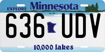 MN license plate 636UDV