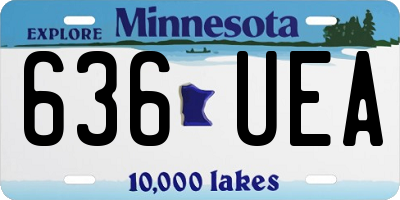 MN license plate 636UEA