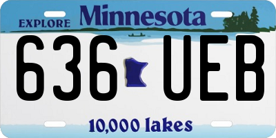 MN license plate 636UEB