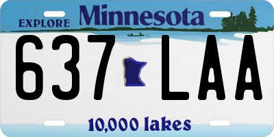 MN license plate 637LAA