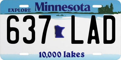 MN license plate 637LAD