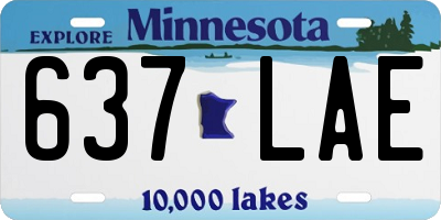 MN license plate 637LAE