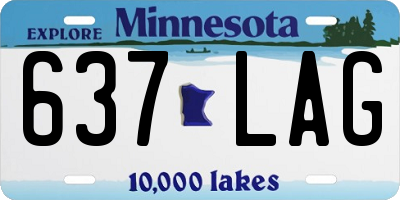 MN license plate 637LAG