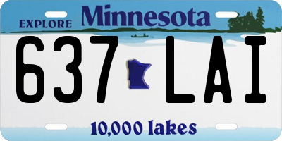 MN license plate 637LAI