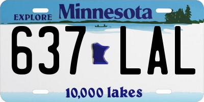 MN license plate 637LAL