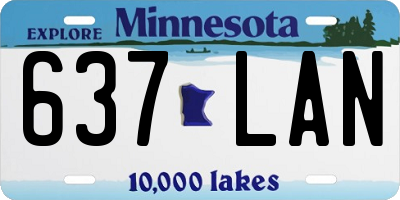MN license plate 637LAN