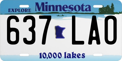 MN license plate 637LAO