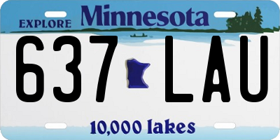 MN license plate 637LAU