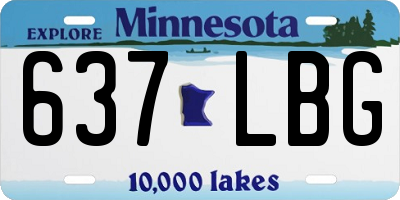 MN license plate 637LBG