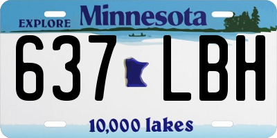 MN license plate 637LBH