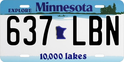 MN license plate 637LBN