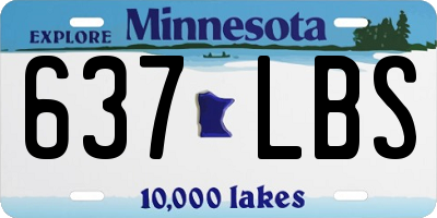 MN license plate 637LBS