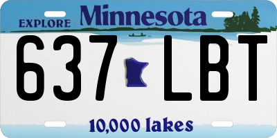 MN license plate 637LBT
