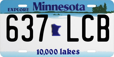 MN license plate 637LCB