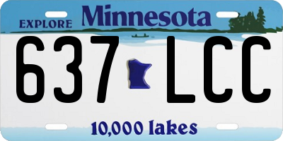 MN license plate 637LCC