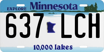 MN license plate 637LCH