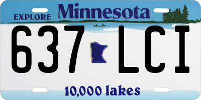 MN license plate 637LCI