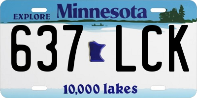 MN license plate 637LCK