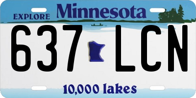 MN license plate 637LCN