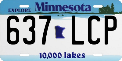 MN license plate 637LCP