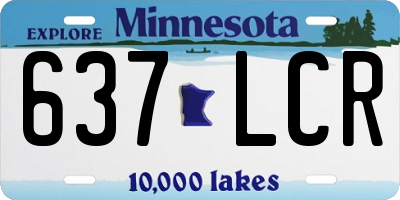 MN license plate 637LCR