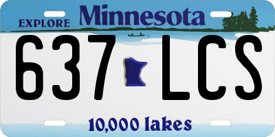 MN license plate 637LCS