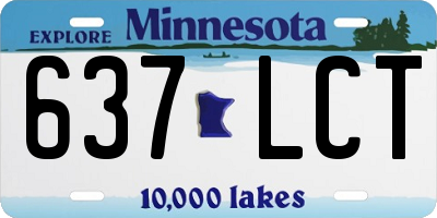 MN license plate 637LCT