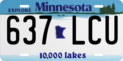 MN license plate 637LCU