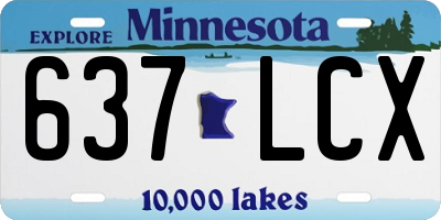 MN license plate 637LCX