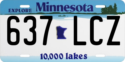 MN license plate 637LCZ