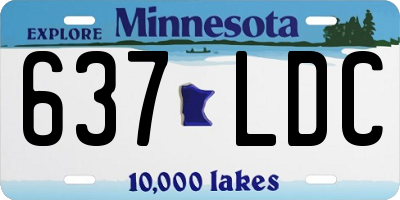 MN license plate 637LDC