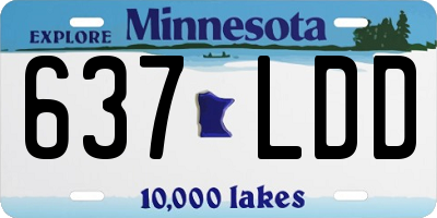 MN license plate 637LDD
