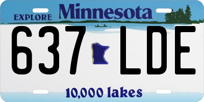 MN license plate 637LDE