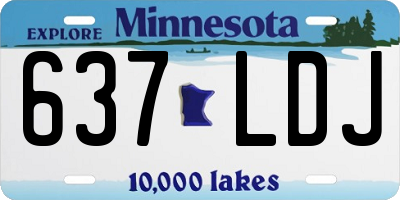 MN license plate 637LDJ