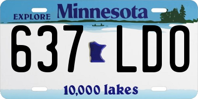 MN license plate 637LDO