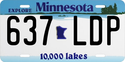 MN license plate 637LDP