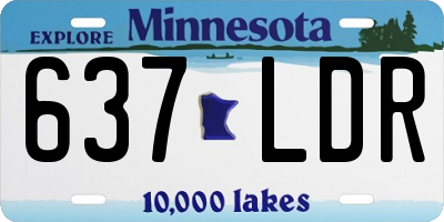 MN license plate 637LDR